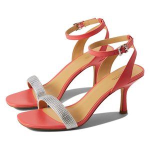 Michael Kors Carrie Dahlia Leather Sandals Shoes Pumps Heels Multi Size NEW